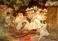 Jose Villegas y Cordero - Ladies In A Garden